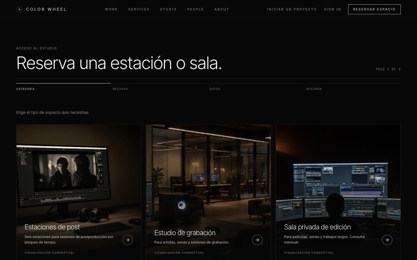 Studio-access request — Public website capture