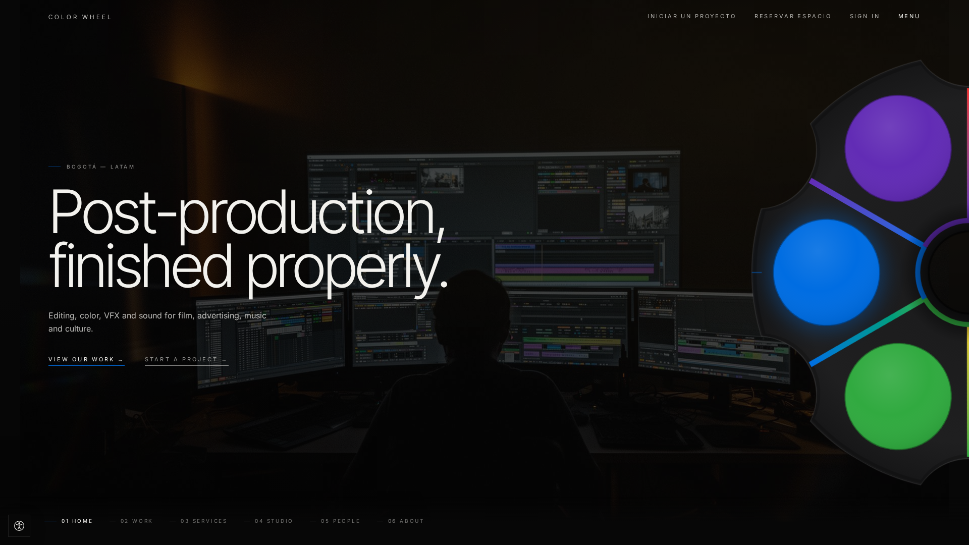 Color Wheel Studio desktop website capture