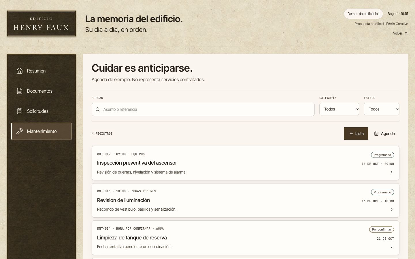 Planned maintenance — Demo · fictional data