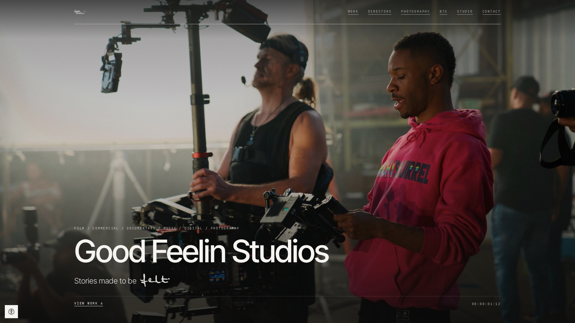 Good Feelin Studios desktop website capture