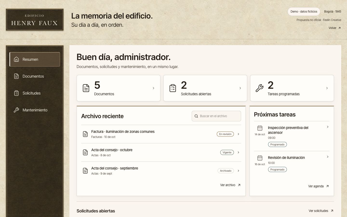 Overview — Demo · fictional data
