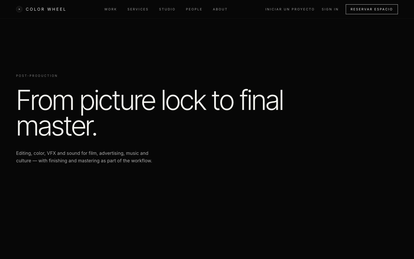 Post-production services — Public website capture